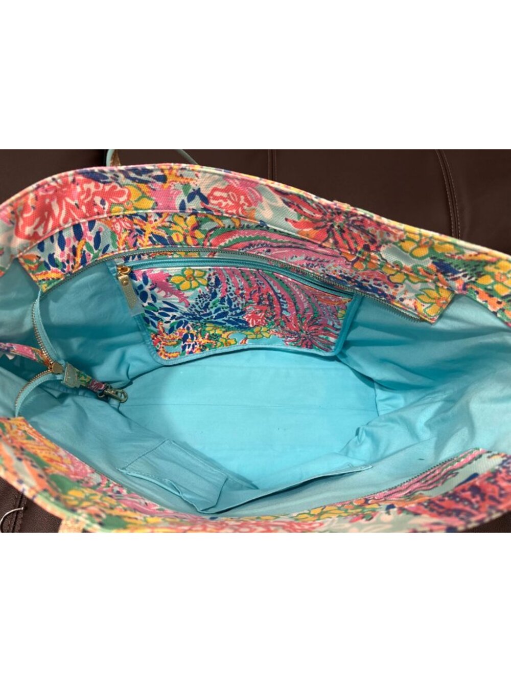 Lilly Pulitzer Fishing for Compliments Resort Tote Bag - Picture 6 of 16
